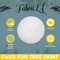 FabricLA 30" White Faux Fur Christmas Tree Skirt - Fluffy Plush Tree Skirt (72cm) for Holiday Decorations